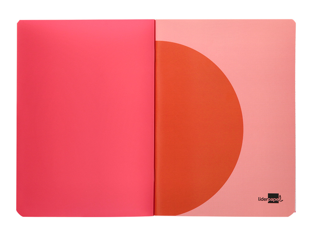 LIBRETA LIDERPAPEL 360 TAPA DE PLASTICO A4 48 HOJAS 90G/M2 LISA SIN MARGEN COLORES SURTIDOS