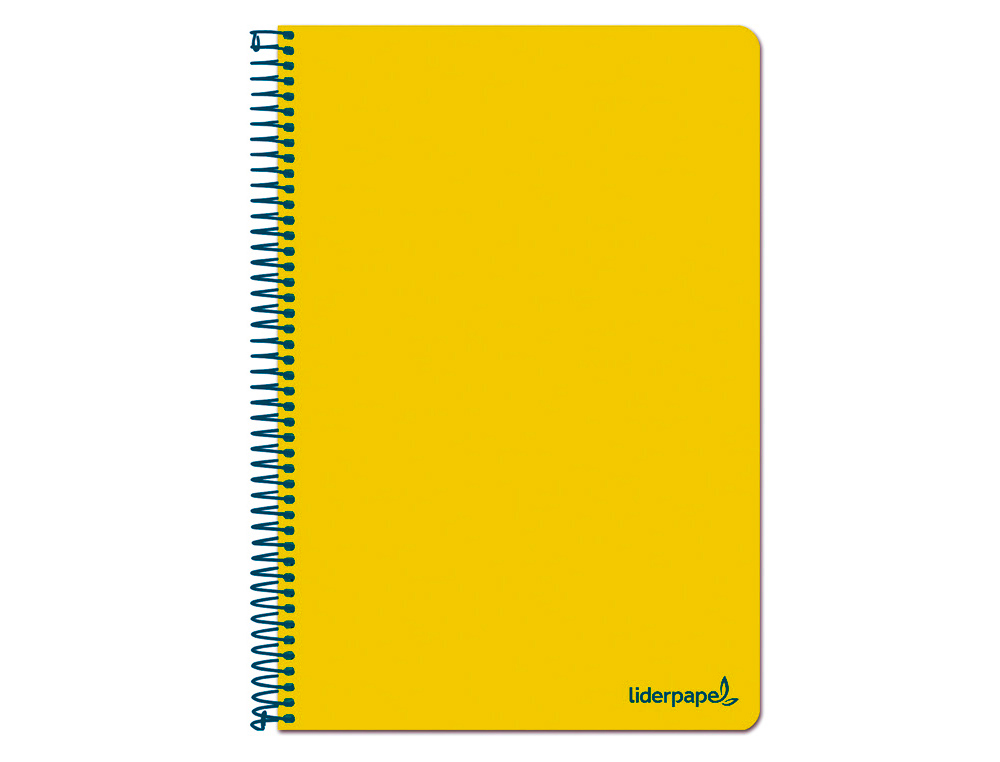 CUADERNO ESPIRAL LIDERPAPEL FOLIO WRITE TAPA BLANDA 80H 60GR HORIZONTAL CON MARGEN COLOR AMARILLO