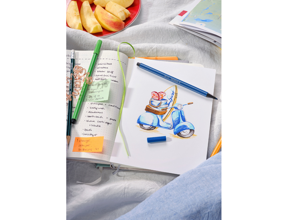 ROTULADOR STABILO ACUARELABLE PEN 68 BERMELLON PALIDO PUNTA GRUESA 1MM