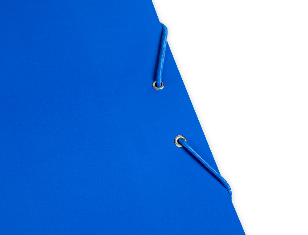 CARPETA LIDERPAPEL GOMAS TRES SOLAPAS CARTON PLASTIFICADO FOLIO COLOR AZUL