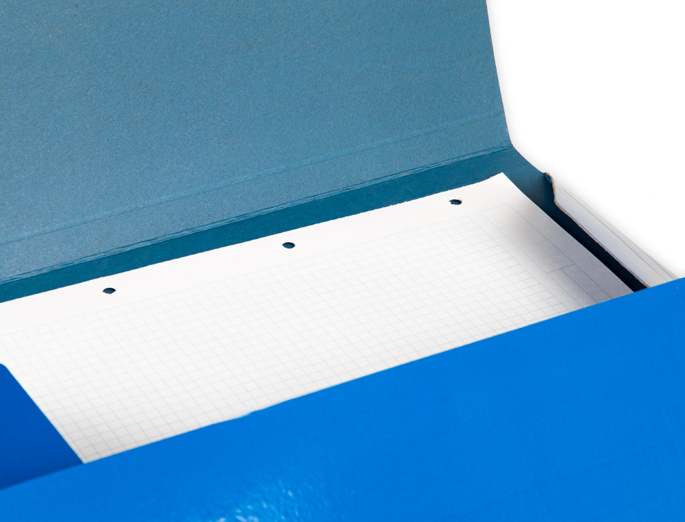 CARPETA LIDERPAPEL GOMAS TRES SOLAPAS CARTON PLASTIFICADO FOLIO COLOR AZUL