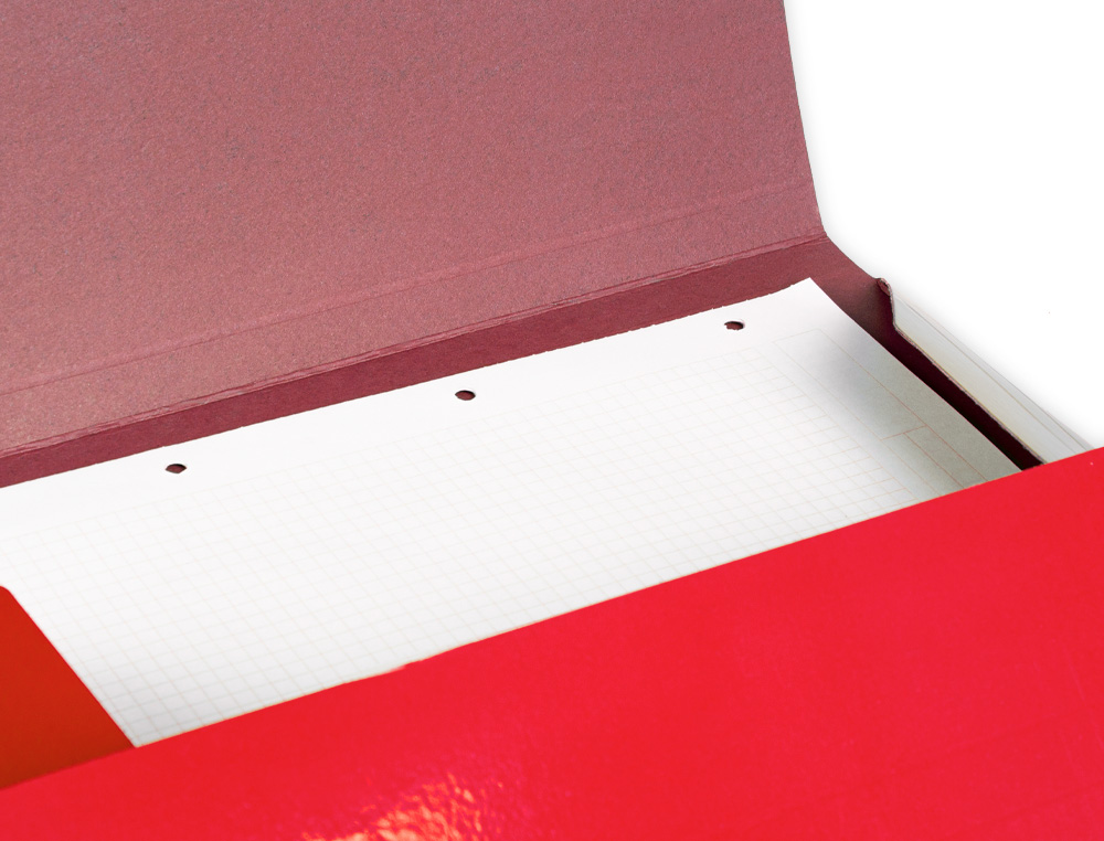 CARPETA LIDERPAPEL GOMAS TRES SOLAPAS CARTON PLASTIFICADO FOLIO COLOR ROJO