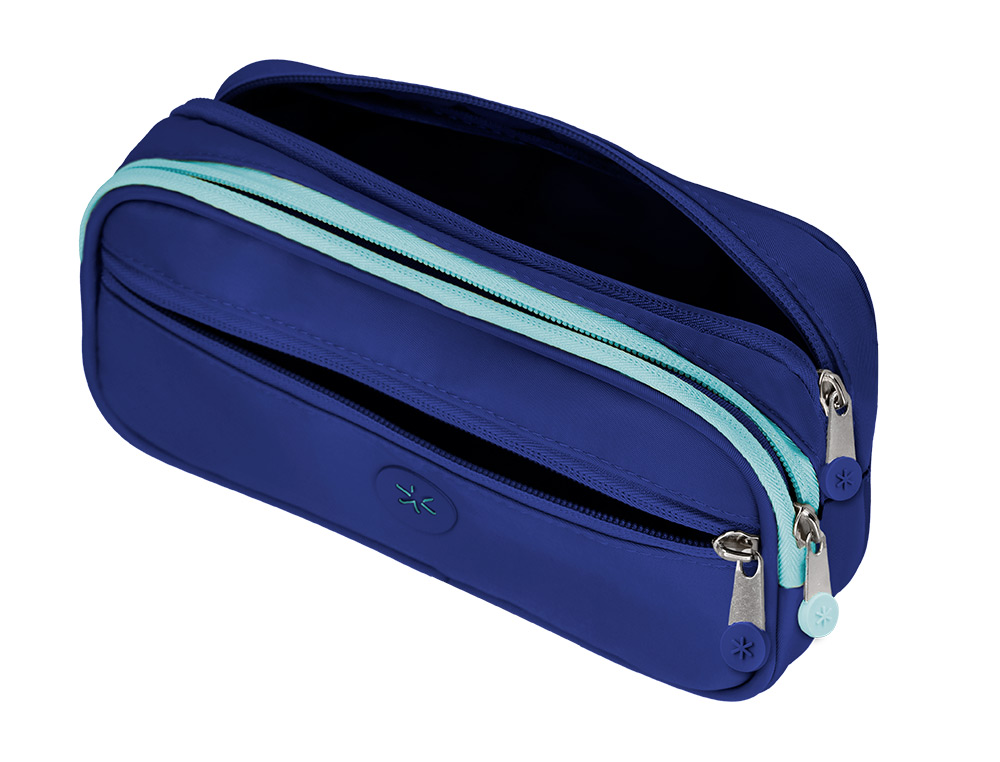 ESTUCHE PORTATODO ANTARTIK FUSION FLEX 3 CREMALLERAS AZULMARINO COMPAÑERO MOCHILA 100X60X220 MM