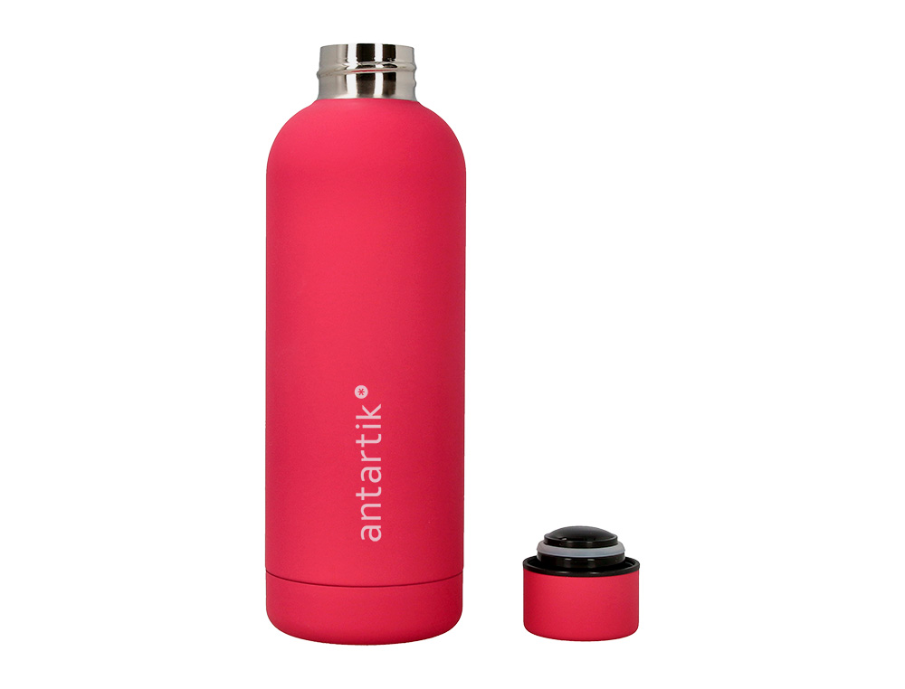 BOTELLA PORTALIQUIDOS ANTARTIK ISOTERMICA ACERO INOXIDABLE LIBRE DE BPA COLOR FUCSIA 500 ML