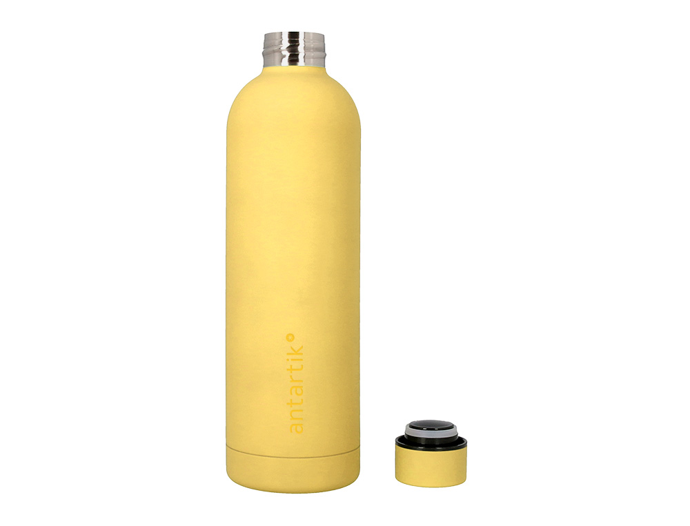 BOTELLA PORTALIQUIDOS ANTARTIK ISOTERMICA ACERO INOXIDABLE LIBRE DE BPA COLOR AMARILLO 750 ML