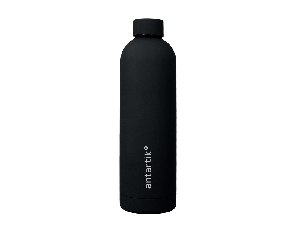 BOTELLA PORTALIQUIDOS ANTARTIK ISOTERMICA ACERO INOXIDABLE LIBRE DE BPA COLOR NEGRO 750 ML