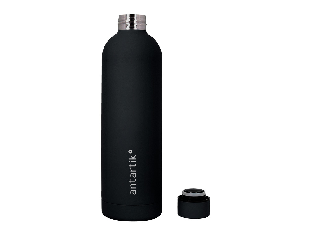 BOTELLA PORTALIQUIDOS ANTARTIK ISOTERMICA ACERO INOXIDABLE LIBRE DE BPA COLOR NEGRO 750 ML