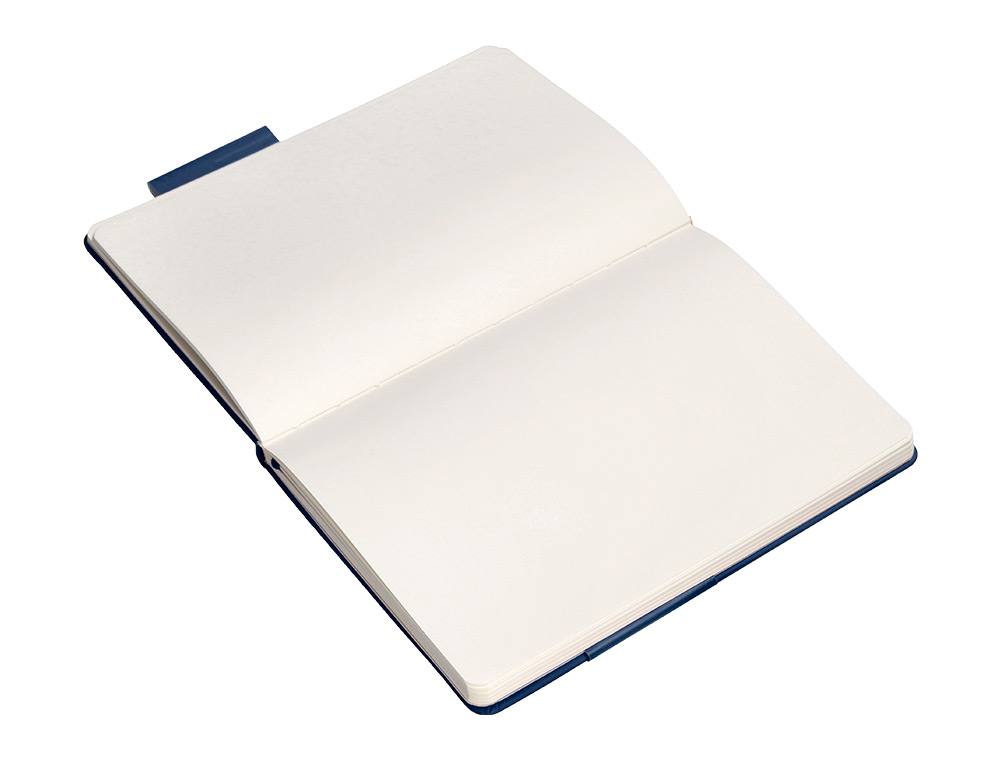 CUADERNO CON GOMILLA ANTARTIK NOTES TAPA DURA A5 HOJAS LISAS AZUL MARINO 100 HOJAS 80 GR FSC