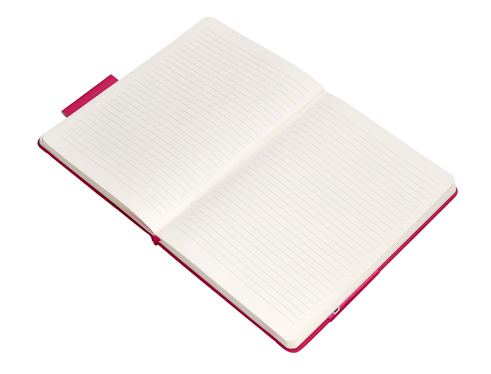 CUADERNO CON GOMILLA ANTARTIK NOTES TAPA DURA A5 HOJAS RAYAS BURDEOS 100 HOJAS 80 GR FSC