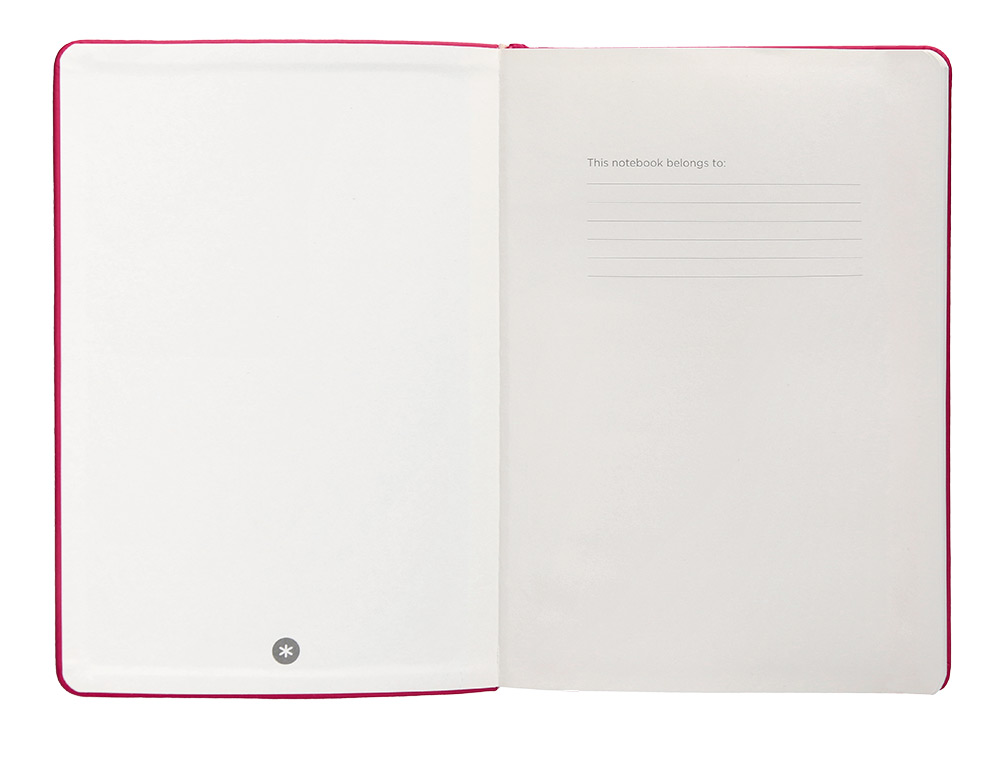 CUADERNO CON GOMILLA ANTARTIK NOTES TAPA DURA A5 HOJAS RAYAS BURDEOS 100 HOJAS 80 GR FSC