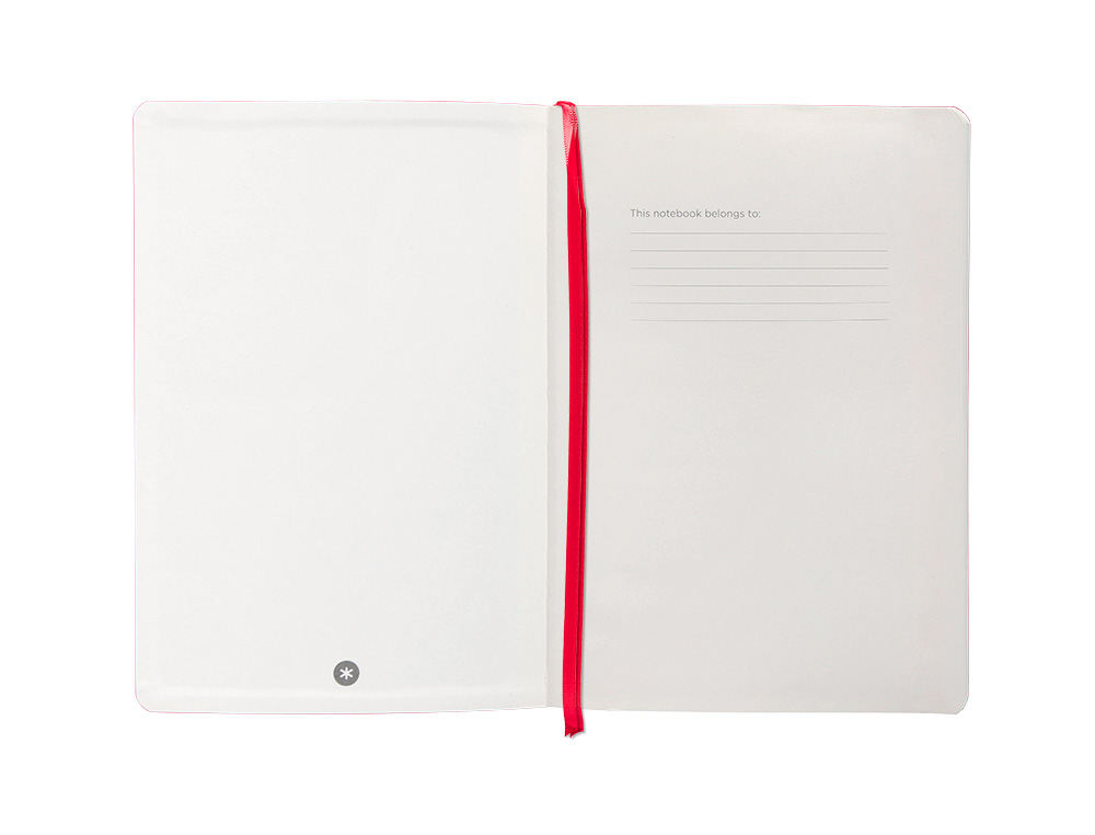 CUADERNO CON GOMILLA ANTARTIK NOTES TAPA BLANDA A5 HOJAS PUNTOS ROJO 80 HOJAS 80 GR FSC