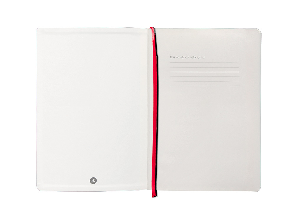 CUADERNO CON GOMILLA ANTARTIK NOTES TAPA BLANDA A5 HOJAS LISAS NEGRO Y ROJO 80 HOJAS 80 GR FSC