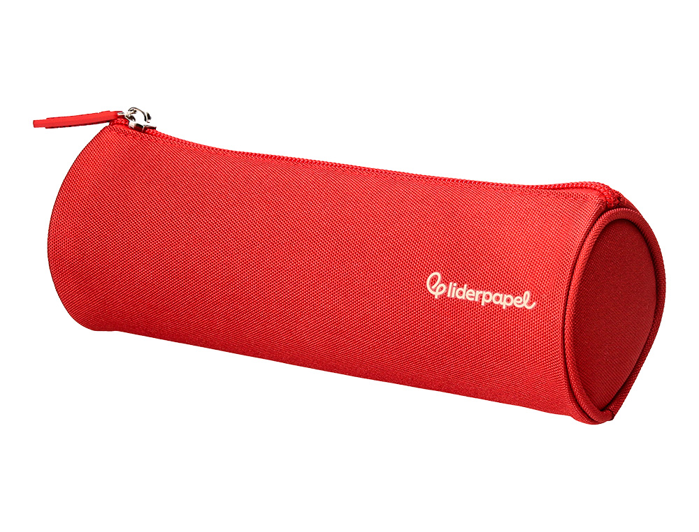 ESTUCHE PORTATODO LIDERPAPEL CLASSIC CILINDRICO ANCHO 210X70MM ROJO