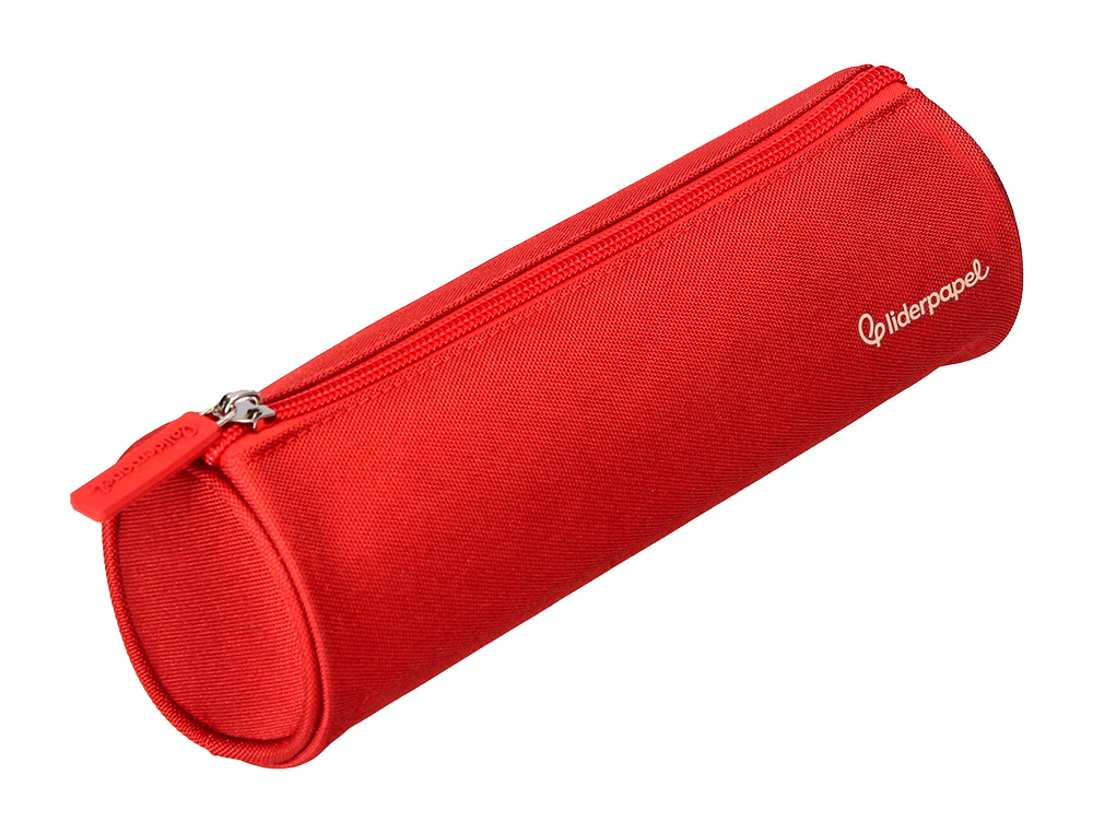 ESTUCHE PORTATODO LIDERPAPEL CLASSIC CILINDRICO ANCHO 210X70MM ROJO