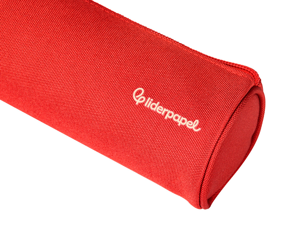 ESTUCHE PORTATODO LIDERPAPEL CLASSIC CILINDRICO ANCHO 210X70MM ROJO