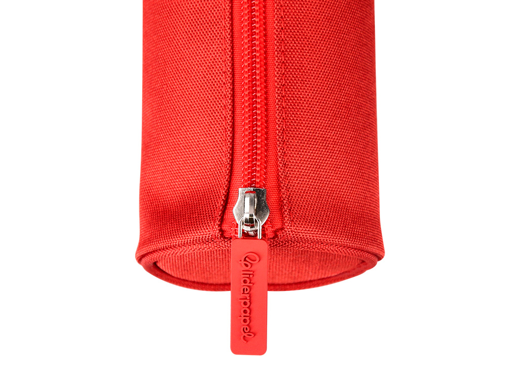 ESTUCHE PORTATODO LIDERPAPEL CLASSIC CILINDRICO ANCHO 210X70MM ROJO