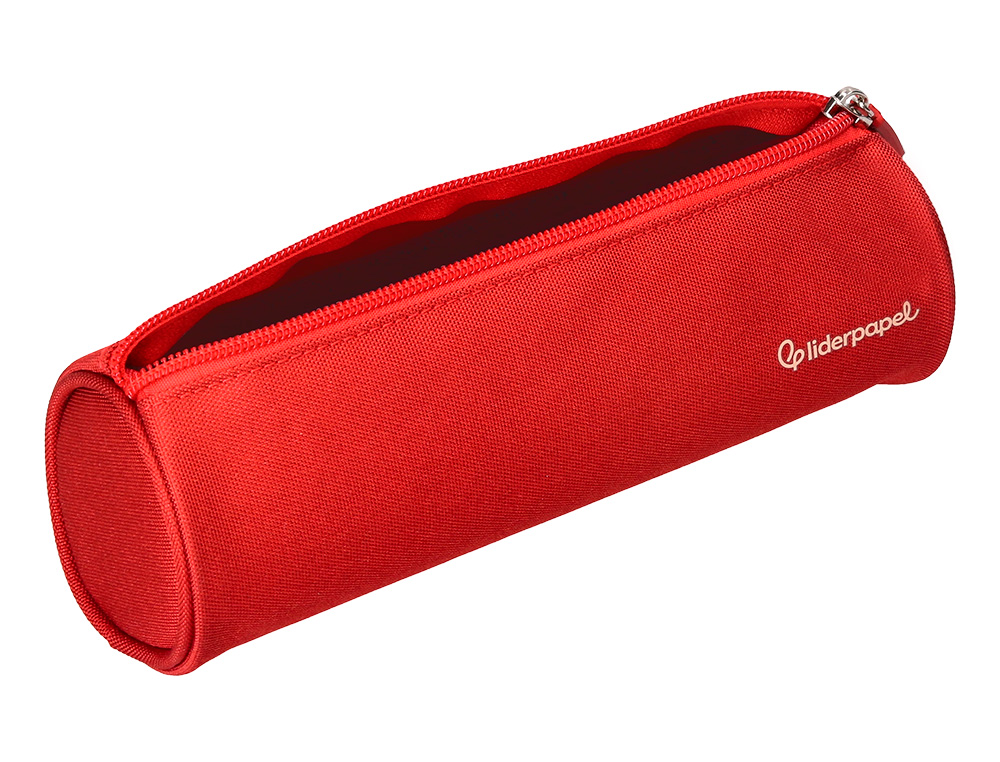 ESTUCHE PORTATODO LIDERPAPEL CLASSIC CILINDRICO ANCHO 210X70MM ROJO