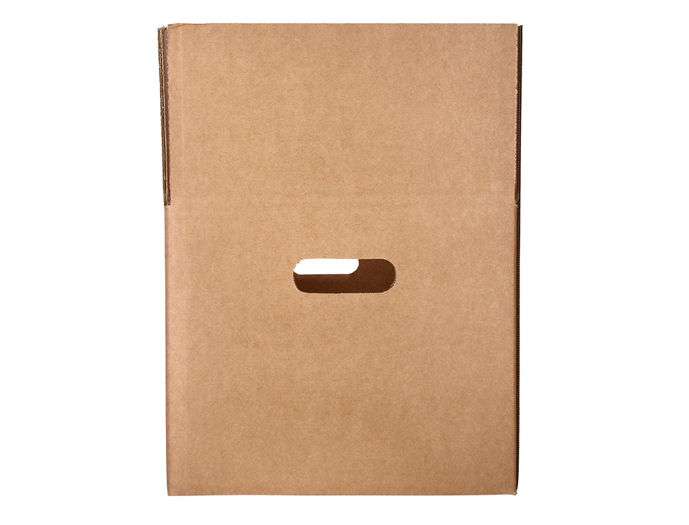 CAJA PARA EMBALAR Q-CONNECT AMERICANA ULTRA RESISTENTE CON ASAS CARTON CANAL DOBLE 7 MM COLOR KRAFT 600X400X290 MM