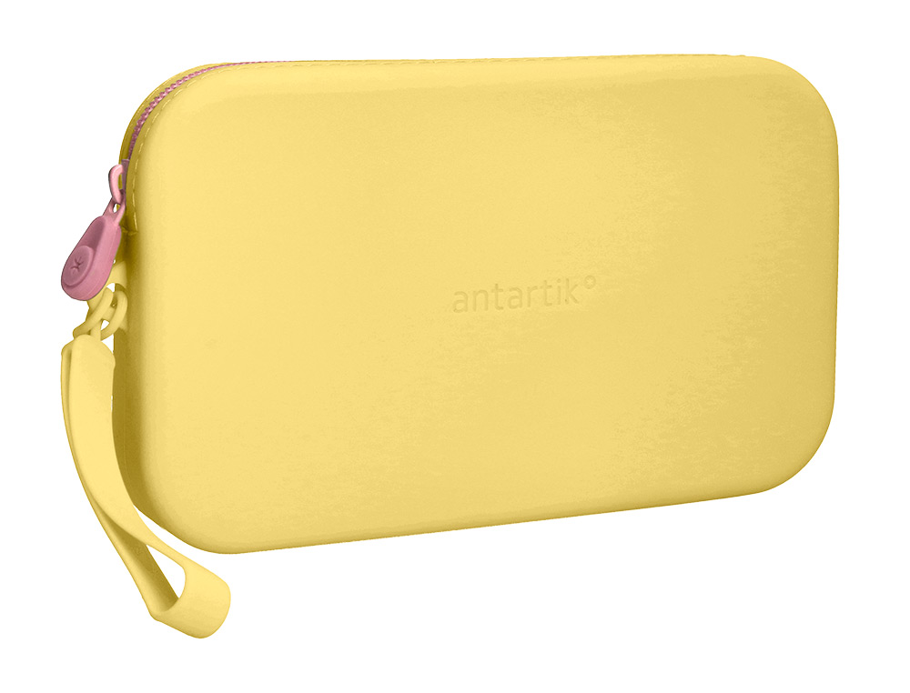 ESTUCHE PORTATODO ANTARTIK TROPICAL DIVE SILICONA SOFT RECTANGULAR 190X120X25 MM COLOR AMARILLO