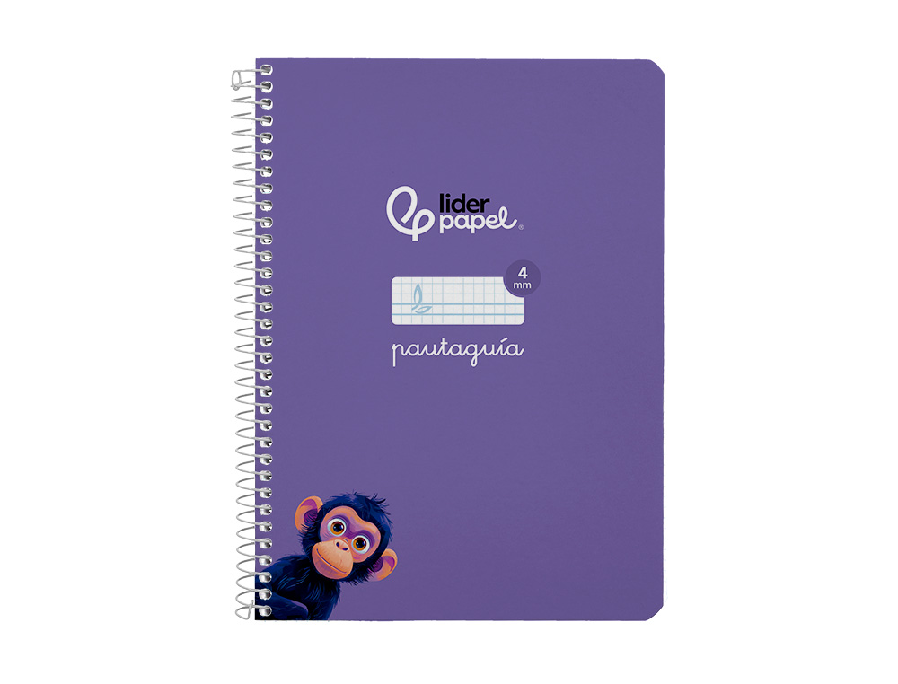 CUADERNO ESPIRAL LIDERPAPEL A5 PAUTAGUIA TAPA BLANDA 40H 75 GR CUADRO PAUTADO 4MM COLOR LILA