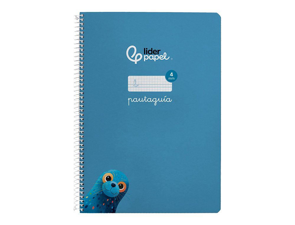 CUADERNO ESPIRAL LIDERPAPEL A4 PAUTAGUIA TAPA BLANDA 80H 75 GR CUADRO PAUTADO 4MM COLOR AZUL