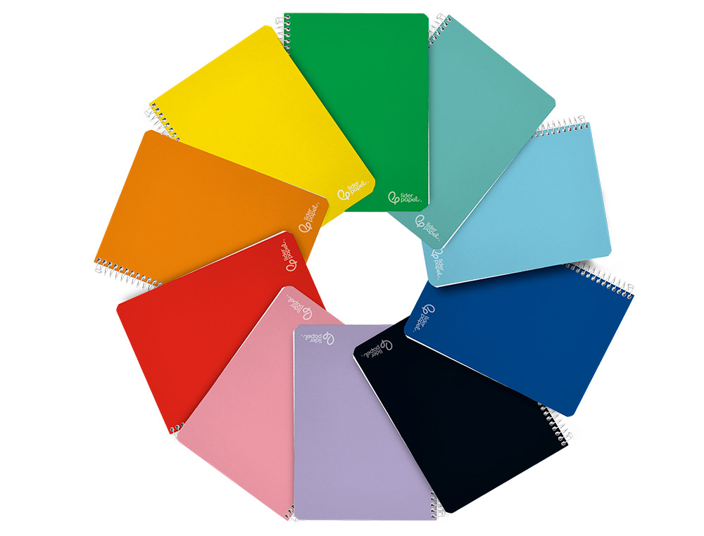 CUADERNO ESPIRAL LIDERPAPEL A4 WITTY TAPA DURA 80H 90GR RAYADO Nº46 COLORES SURTIDOS