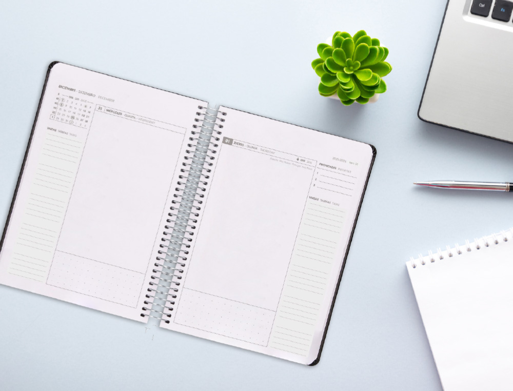 AGENDA ESPIRAL ANTARTIK ESSENTIALS A5+ 2026 DA PGINATURQUESA PAPEL 80G FSC