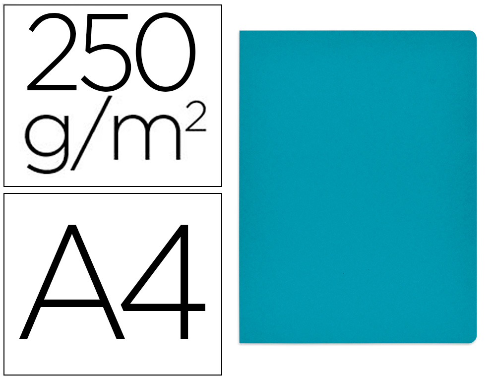 SUBCARPETA CARTULINA GIO SIMPLE INTENSO DIN A4 AZUL 230G/M2